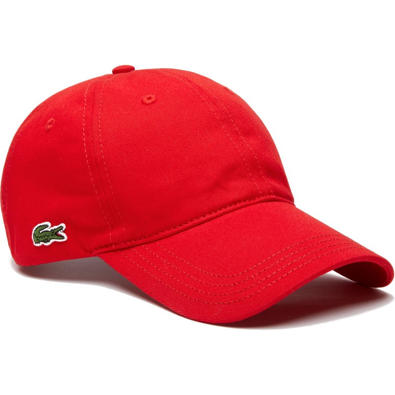 Lacoste Curved Brim Contrast Strap Red 